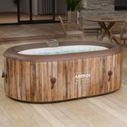 View Arebos Whirlpool | Aufblasbar | In- & Outdoor | 190x120 cm oval | 2 Personen | 90 Massagedüsen | mit Heizung | 550 Liter | Inkl. Abdeckung | Bubble image 1