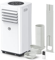 View 9000 BTU Aire Acondicionado Portátil, 4 en 1: Refrigeración, Ventilador, Deshumidificador y Modo Sueño, Silencioso, con Mando, Temporizador 24h y Kit image 1