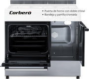 View Corbero - Cocina de gas butano 5 fuegos | CC510GB90X | 80x90x60 | Horno de 60L con puerta doble | Wok en medio| Encendido Manual | Cajón image 4