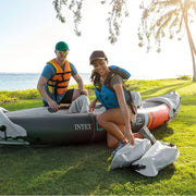 View 2025 Intex Dakota K2 Kayak inflable de vinilo para 2 personas, con remos y bomba – Caja abierta image 3