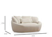 View Midye 2er Sofa - Sahne image 6