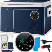 View KESSER Kompressor Kühlbox 2in1 Doppelzone Kühl & Gefrierfach elektrische Gefrierbox mit 2x Kühlakkus & LED-Touch-Bedienung | Kühlschrank Kühlung bis - image 1