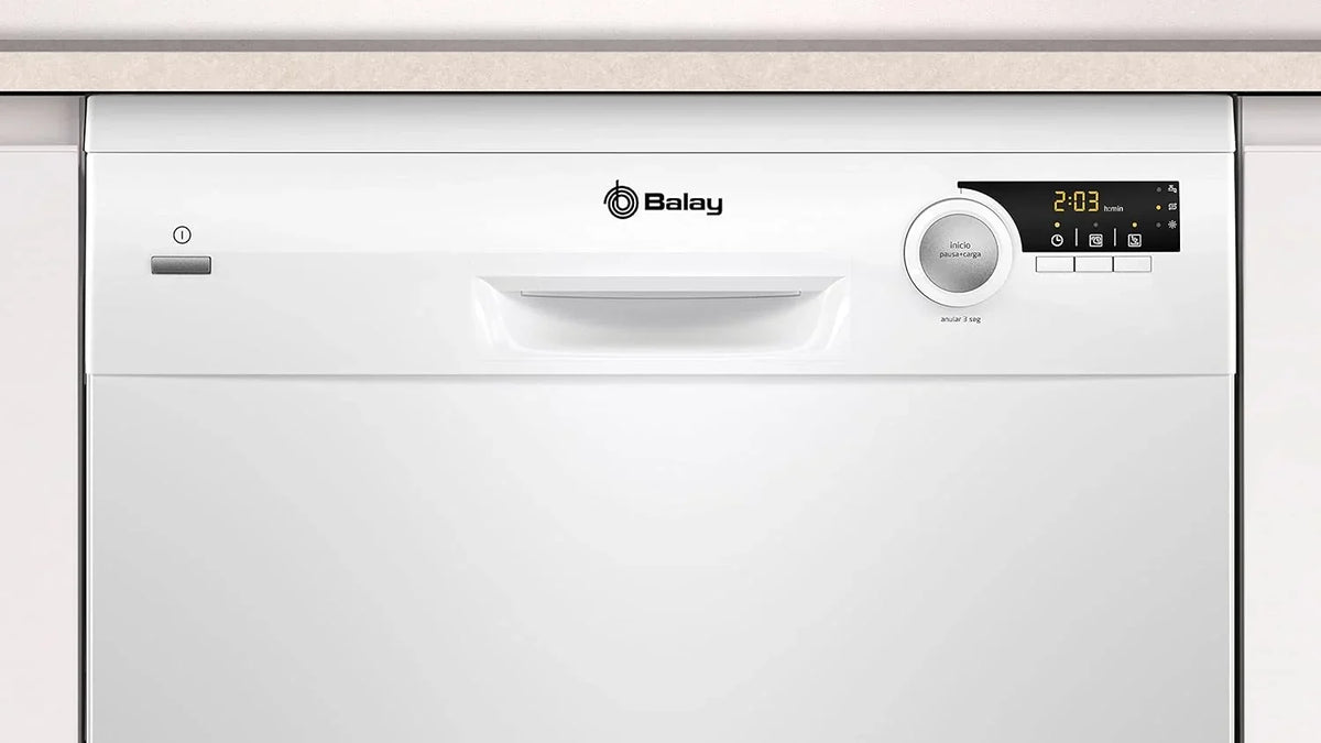 Balay - Lavavajillas de libre instalación, 60 cm, 12 servicios, Auto Diario, Pausa+Carga, ExtraSilencio, Blanco, 3VS506BP
