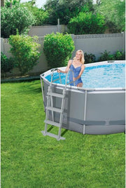 View Bestway Power Steel Frame Pool Set, oval, grau, 424 x 250 x 100 cm image 3