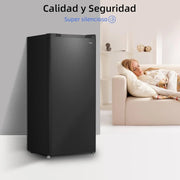 View Congelador vertical independiente CHiQ, 145L de capacidad, congelación rápida, termostato ajustable, silencioso, puerta reversible, negro, image 5