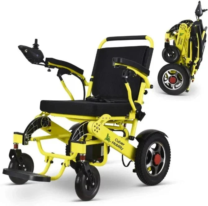2025 Silla de ruedas eléctrica Culver Mobility, Scooter eléctrico motorizado, plegable y ligera, aprobada por la FDA, para viajes en avión (Regalo de
