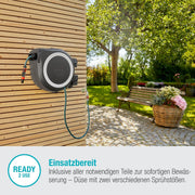 View Gardena Original Wand-Schlauchbox RollUp L (weiß) 30 m: flexible Bewässerung für große Gärten, Schwenkbare Schlauchbox, inkl. 30 m Gardena image 5